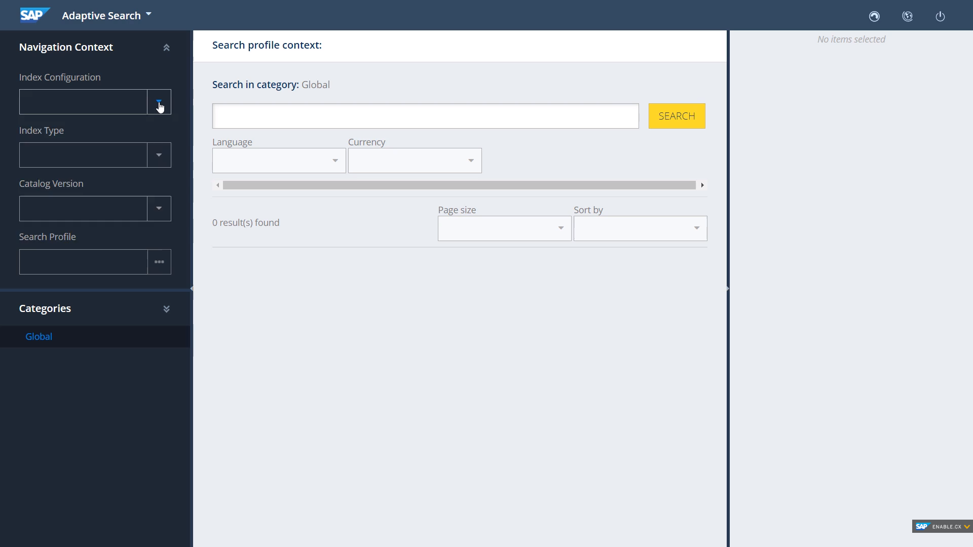 screenshot of SAP Commerce Cloud